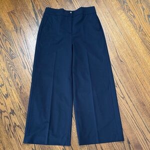 B25 J. Crew Women 12 Midnight Blue Wide-Leg Trousers Office Business Prep